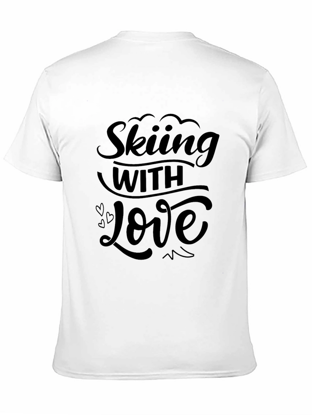 Skiing with Love Black Graphic Tee