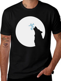 Wolf Moon T-Shirt - Black Graphic Tee