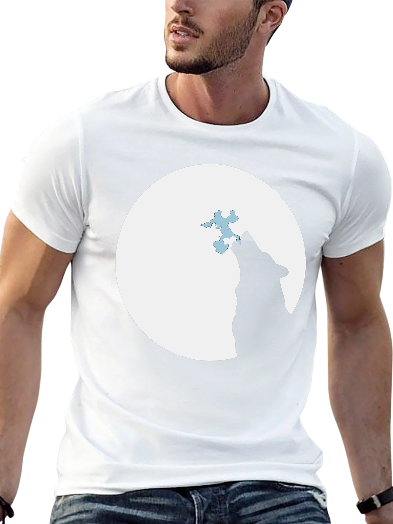 Wolf Moon T-Shirt - Black Graphic Tee