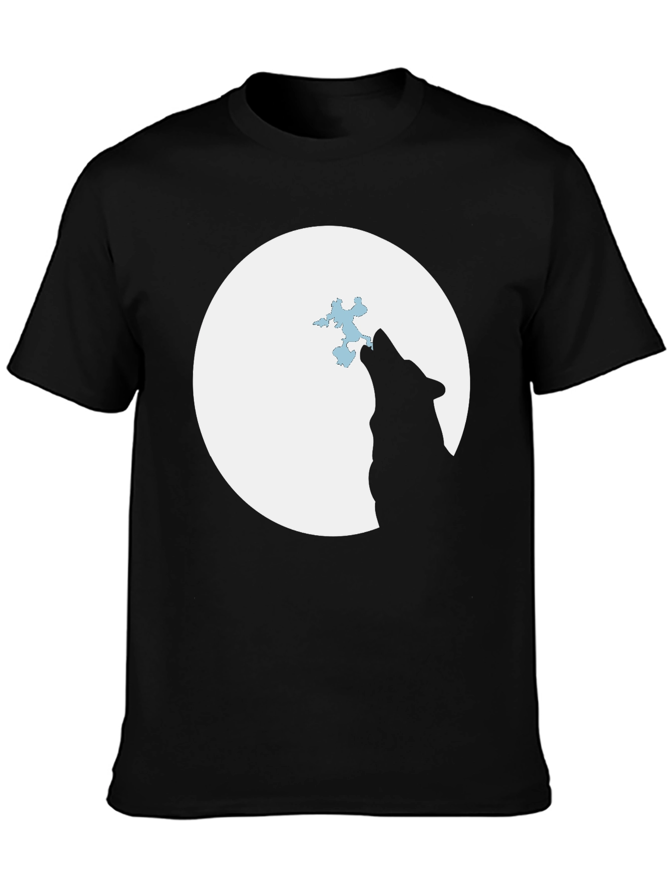 Wolf Moon T-Shirt - Black Graphic Tee