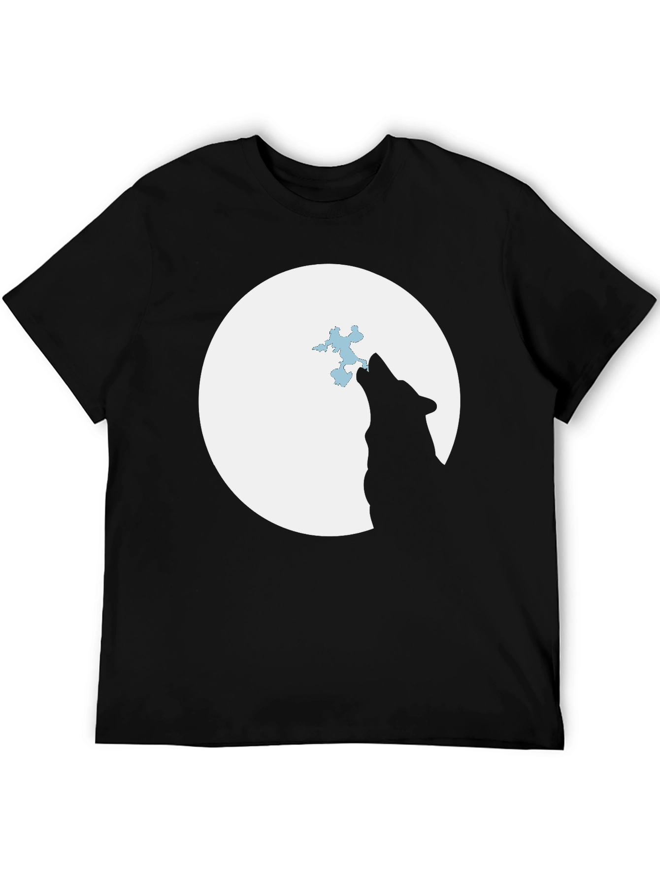 Wolf Moon T-Shirt - Black Graphic Tee