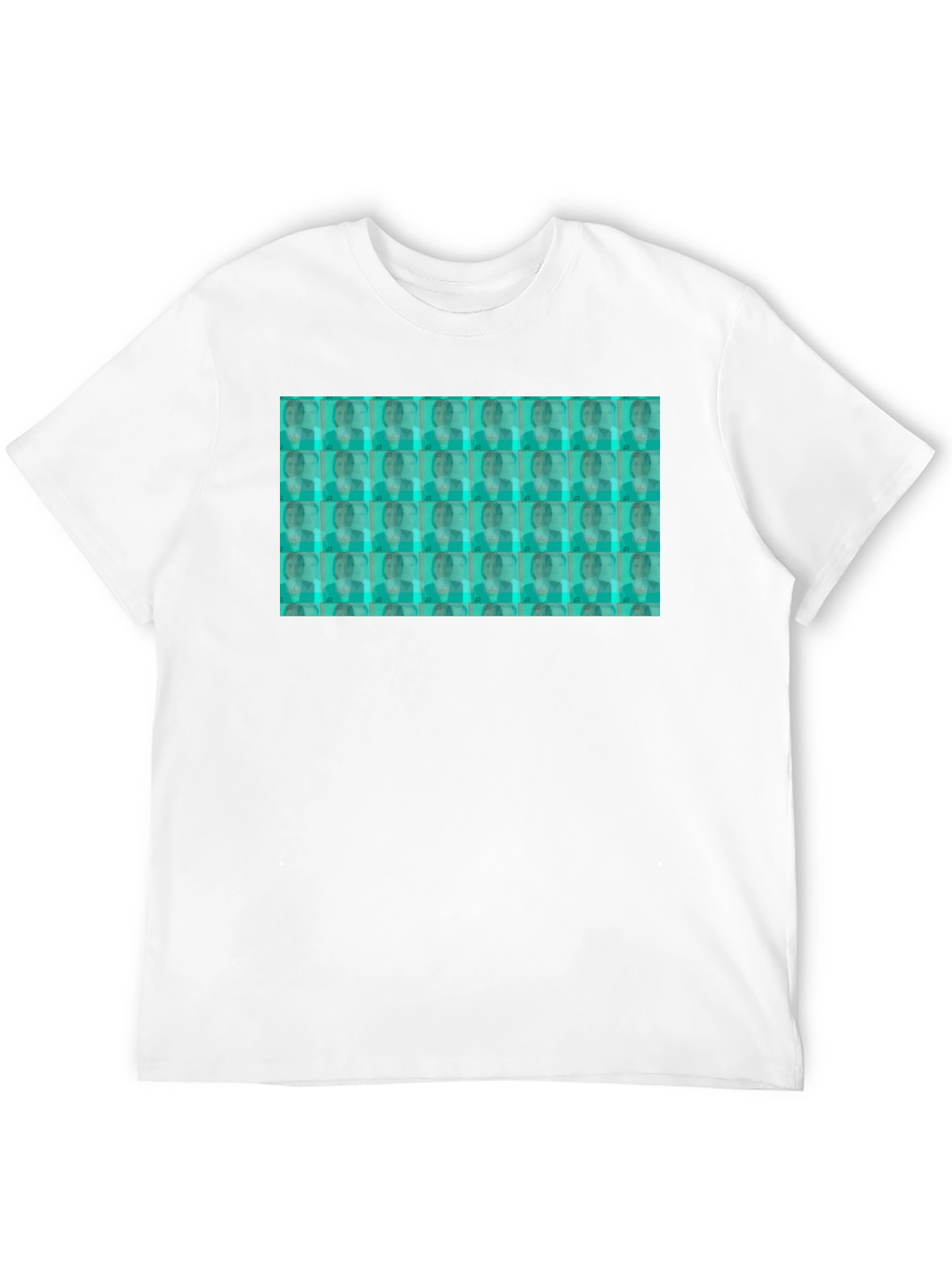 Patterned Graphic T-Shirt - Black