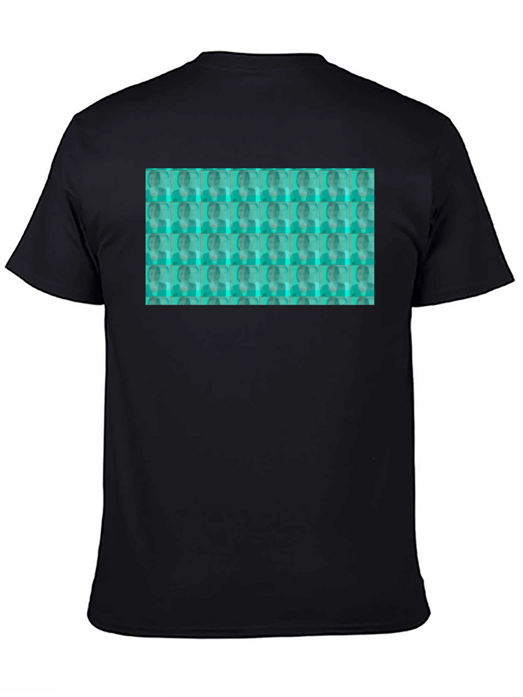 Patterned Graphic T-Shirt - Black