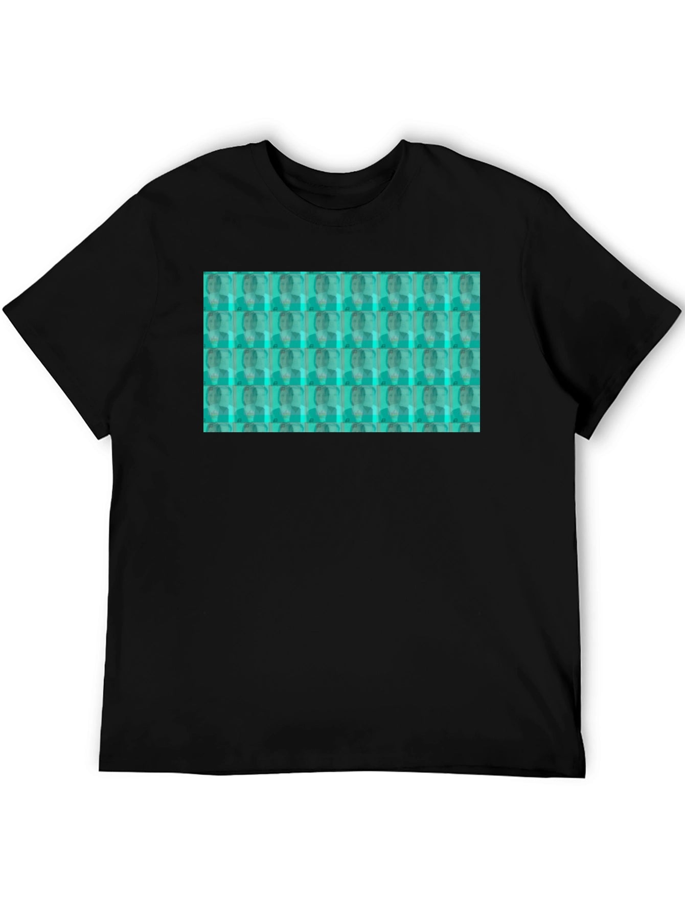 Patterned Graphic T-Shirt - Black