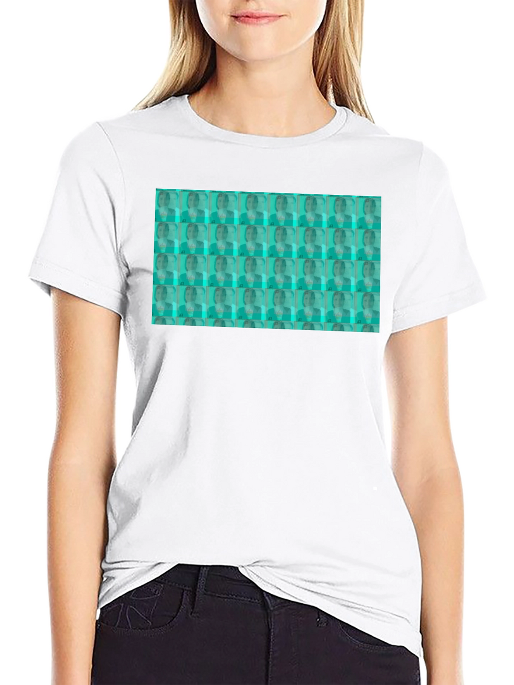 Patterned Graphic T-Shirt - Black