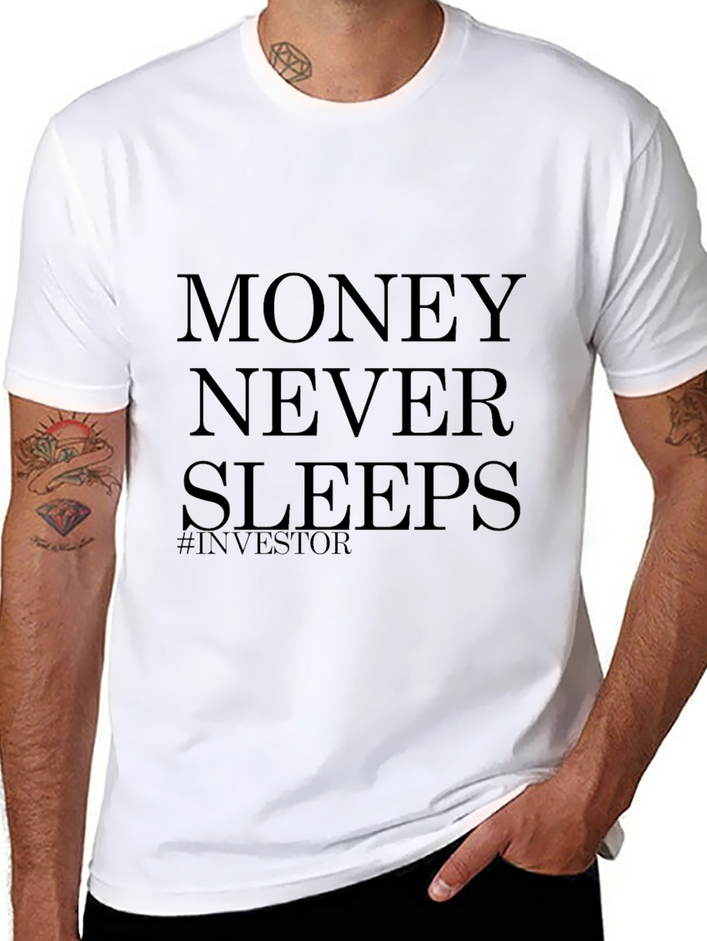 Money Never Sleeps Investor T-Shirt
