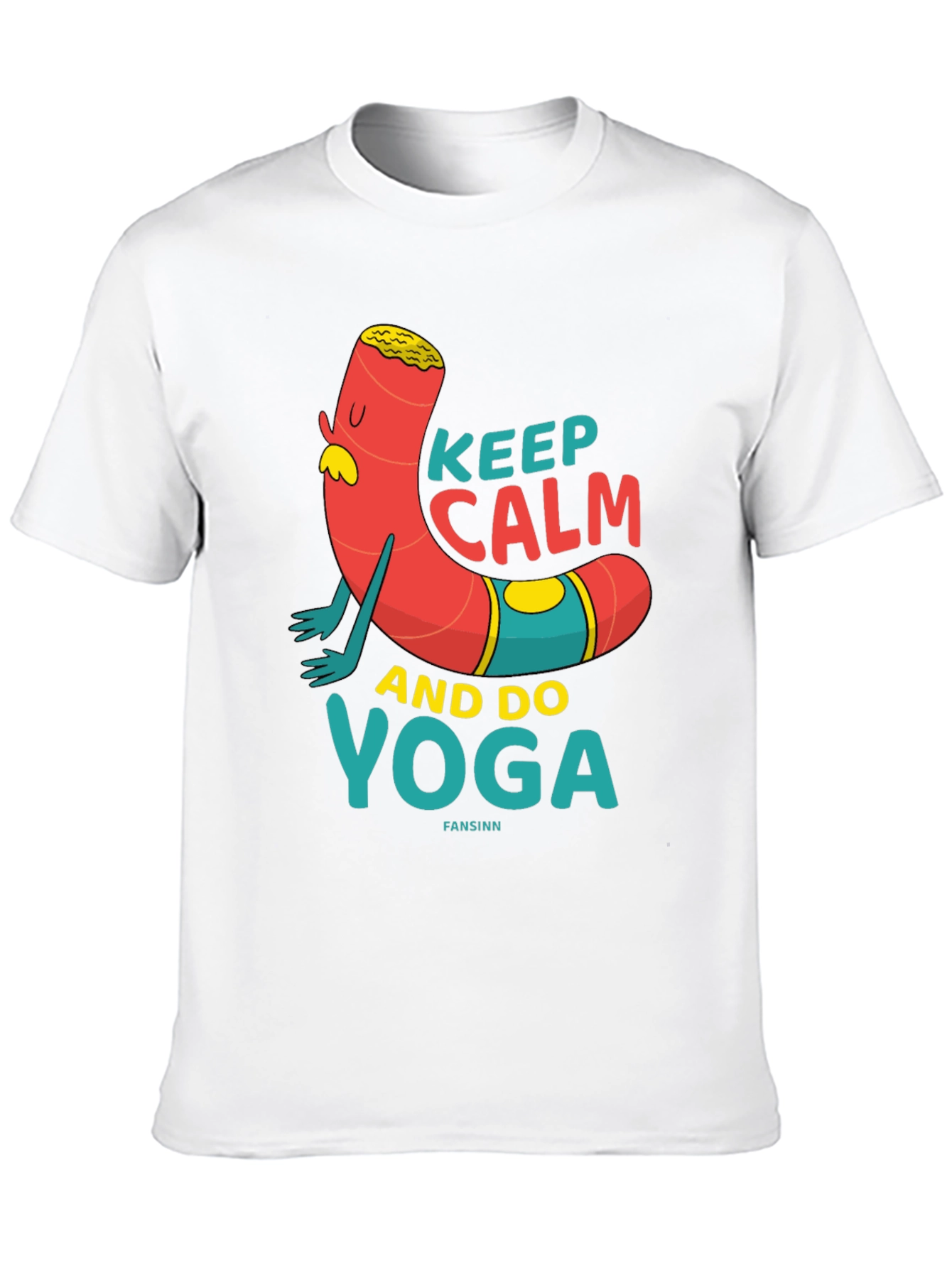 Keep Calm Yoga Cartoon T-Shirt
