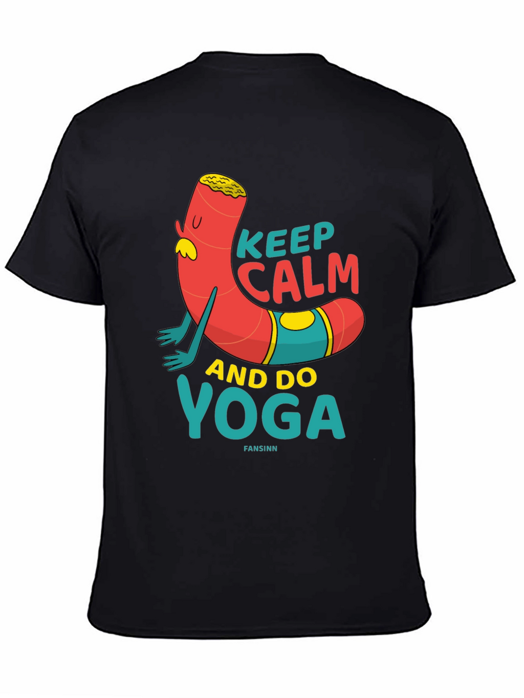 Keep Calm Yoga Cartoon T-Shirt