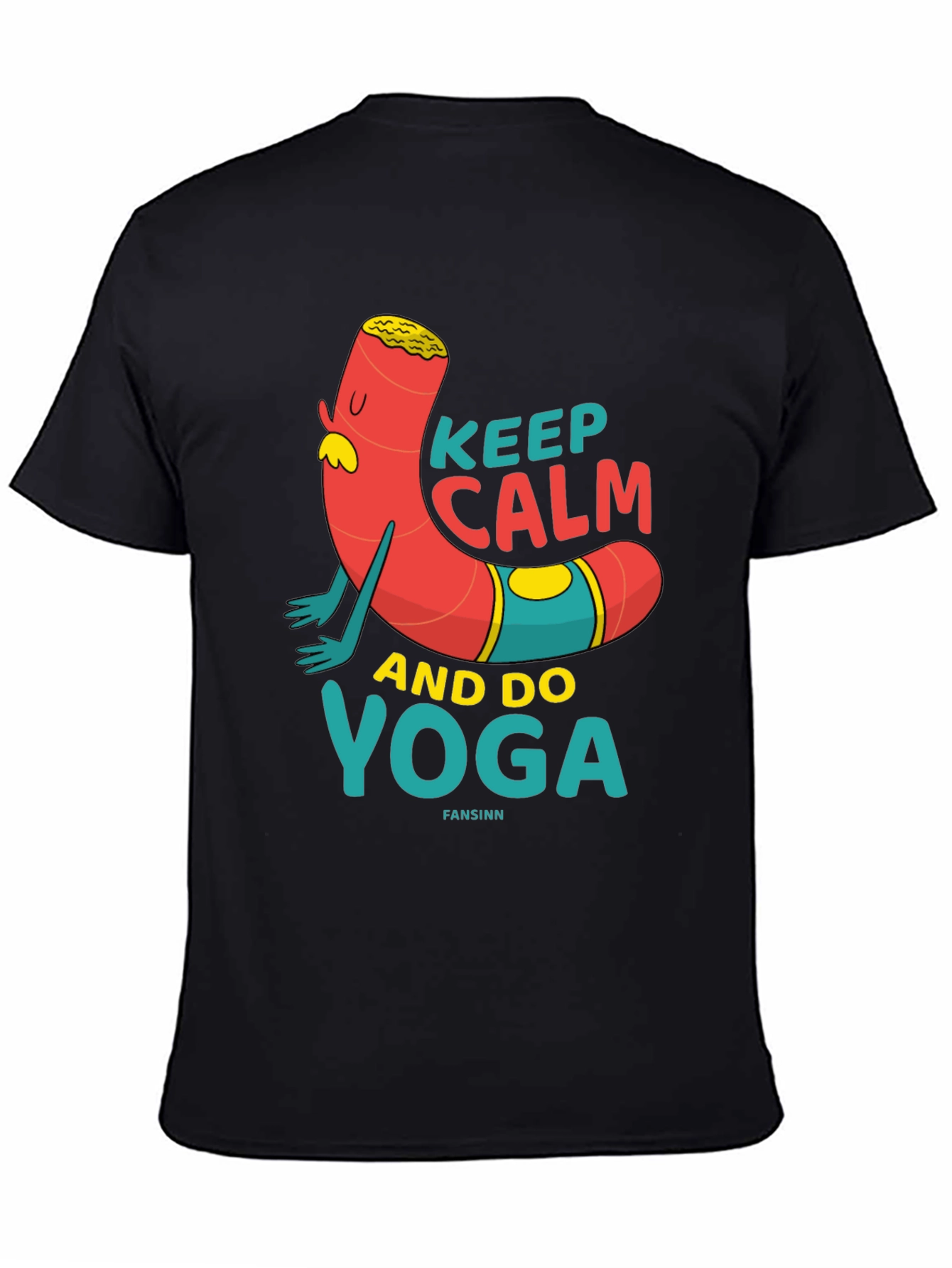 Keep Calm Yoga Cartoon T-Shirt