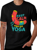 Keep Calm Yoga Cartoon T-Shirt