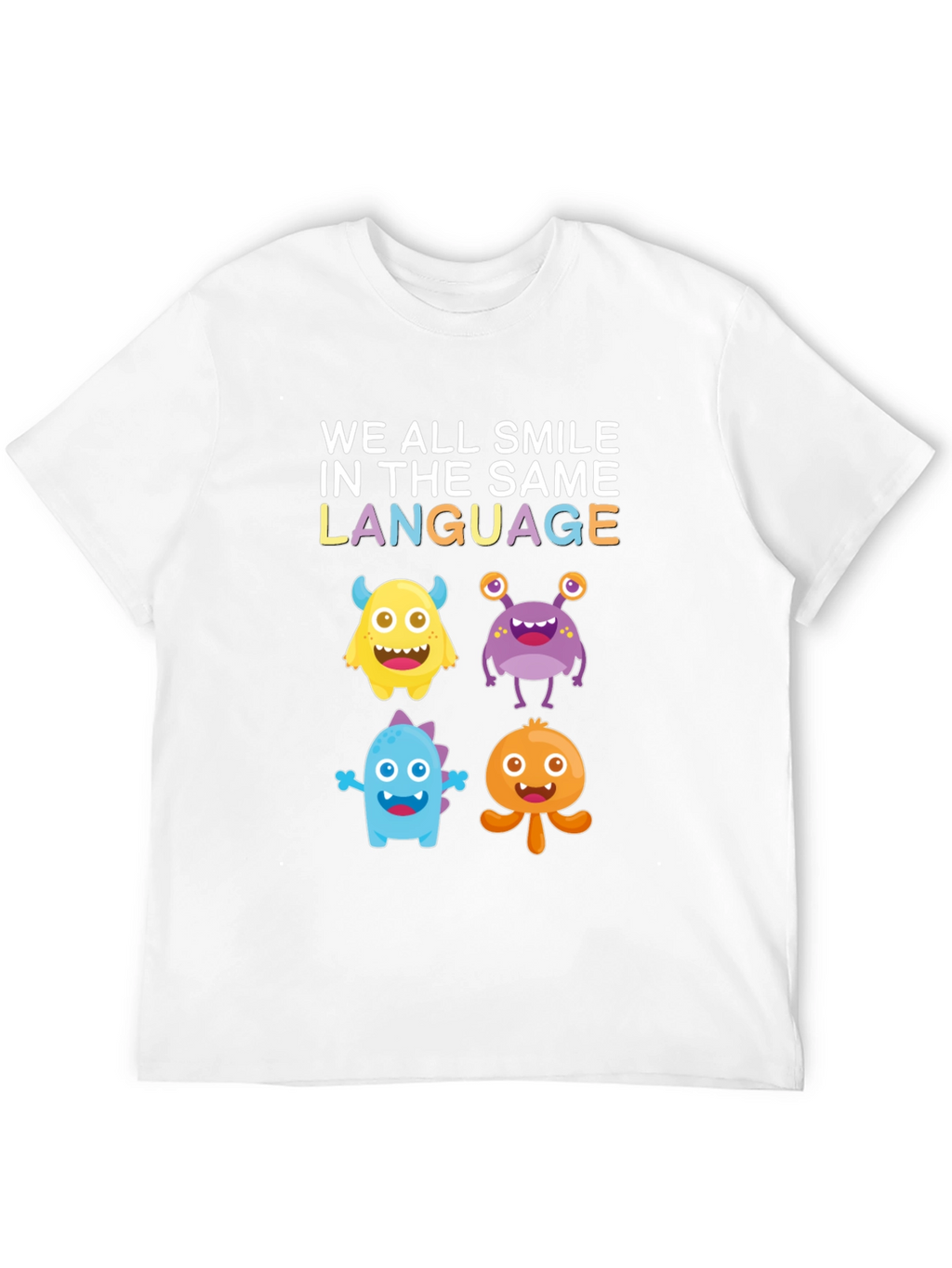 Smile Language T-Shirt: Fun Monster Graphic Tee