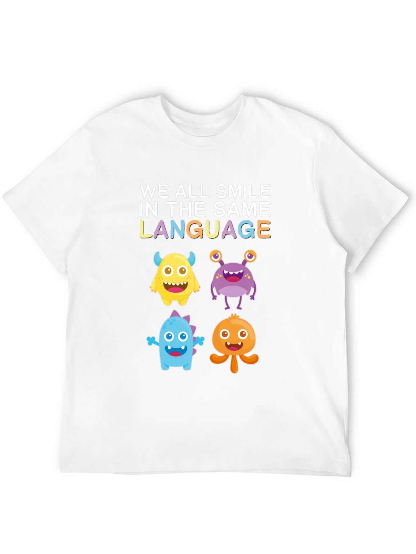 Smile Language T-Shirt: Fun Monster Graphic Tee