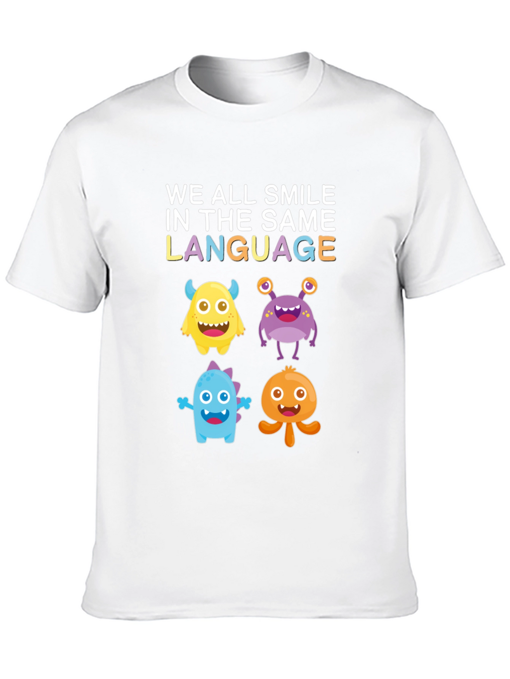 Smile Language T-Shirt: Fun Monster Graphic Tee