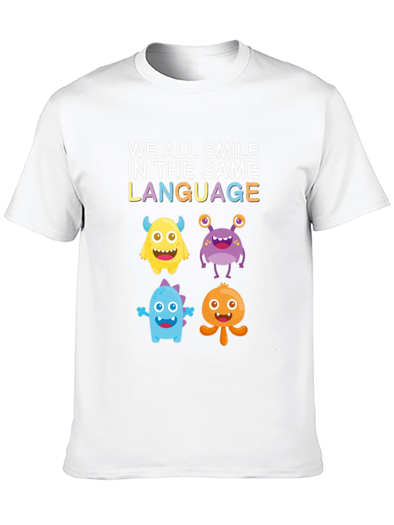 Smile Language T-Shirt: Fun Monster Graphic Tee