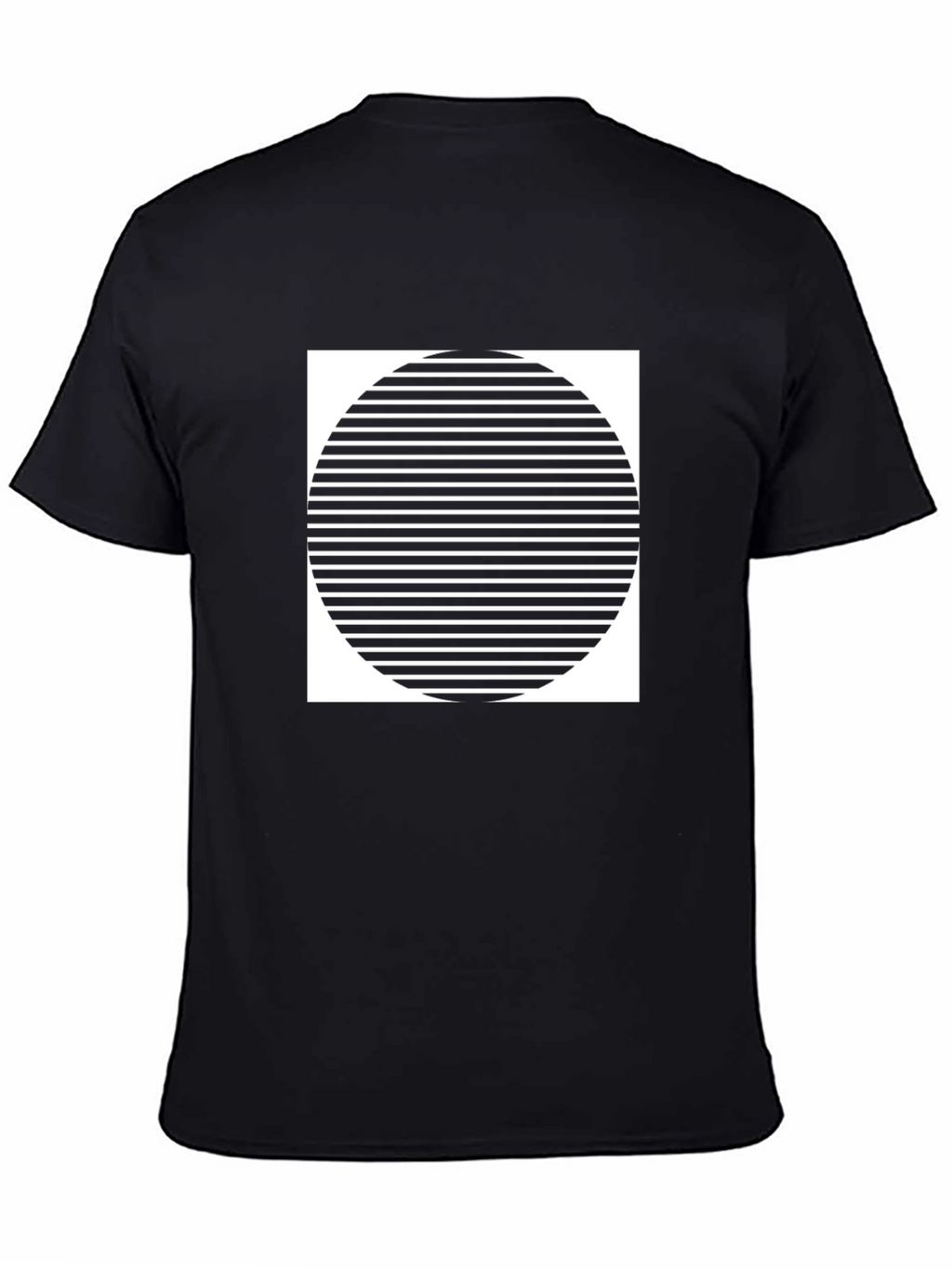 Stripped Circle Graphic Tee - Modern Style
