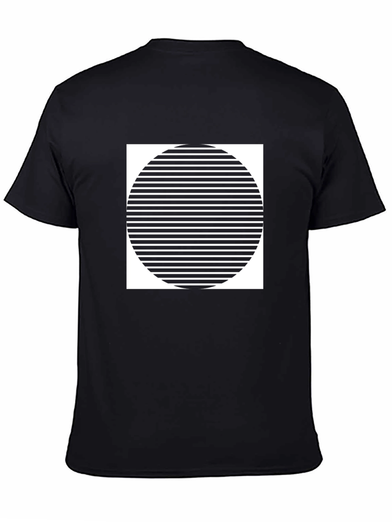 Stripped Circle Graphic Tee - Modern Style