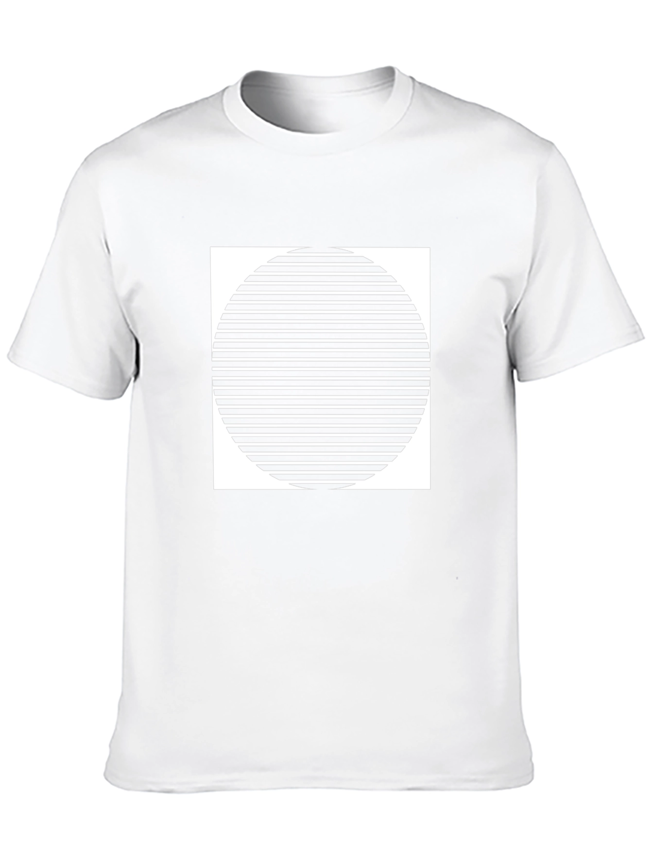 Stripped Circle Graphic Tee - Modern Style