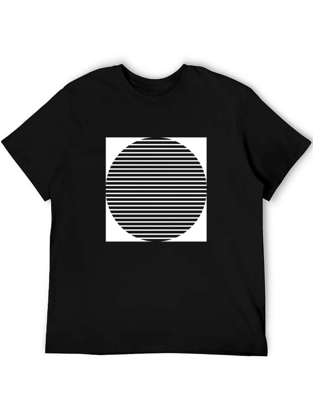 Stripped Circle Graphic Tee - Modern Style