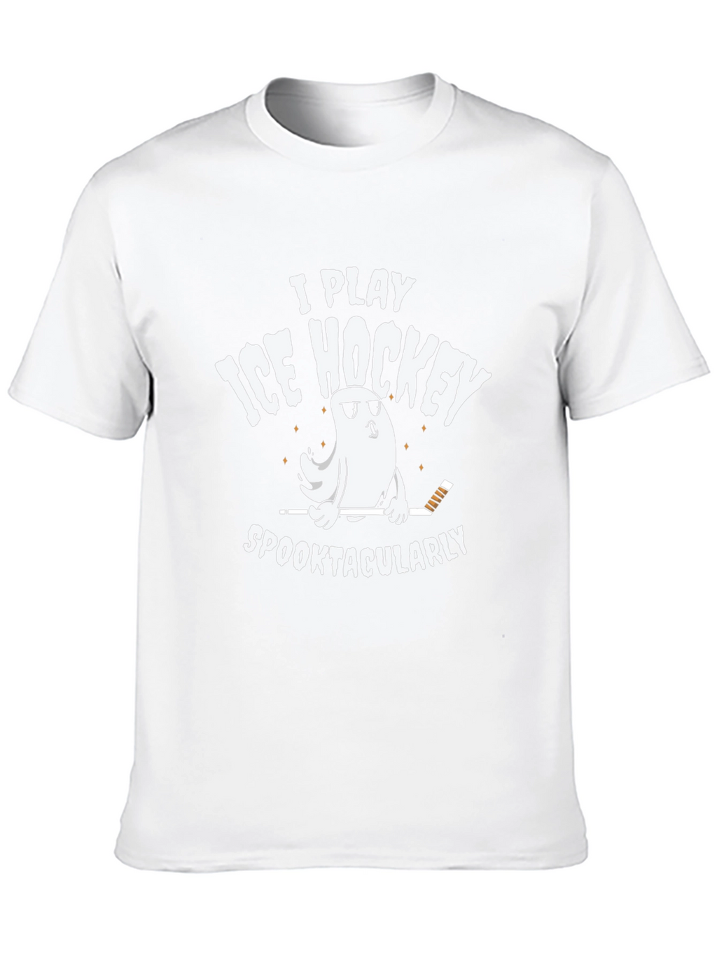 Funny Ice Hockey Ghost T-Shirt - Spooktacular Play