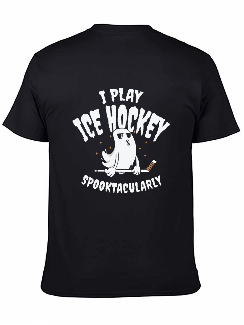 Funny Ice Hockey Ghost T-Shirt - Spooktacular Play