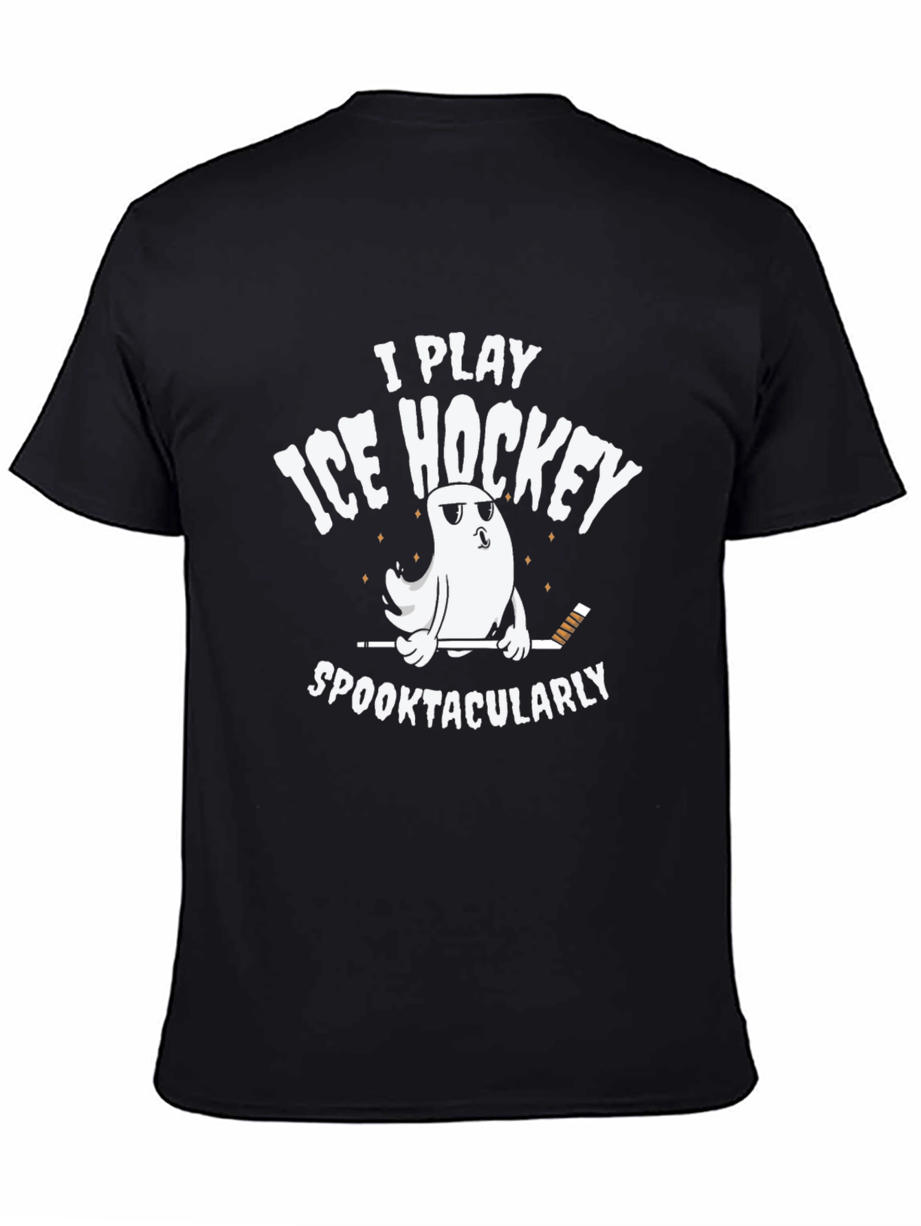 Funny Ice Hockey Ghost T-Shirt - Spooktacular Play