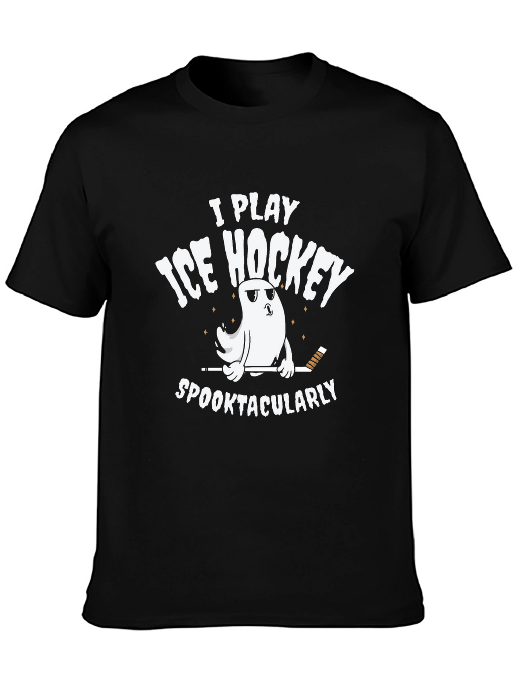 Funny Ice Hockey Ghost T-Shirt - Spooktacular Play