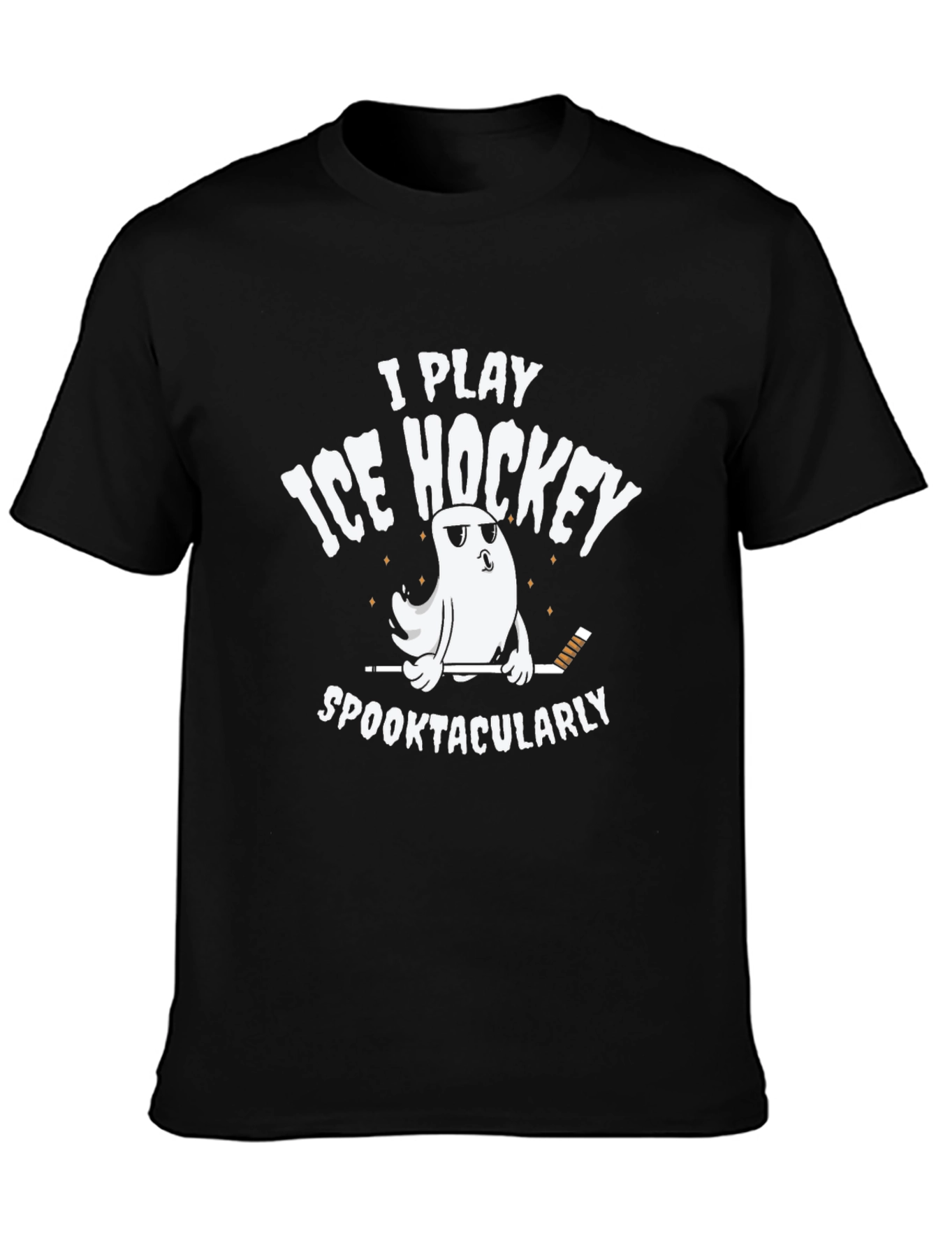 Funny Ice Hockey Ghost T-Shirt - Spooktacular Play