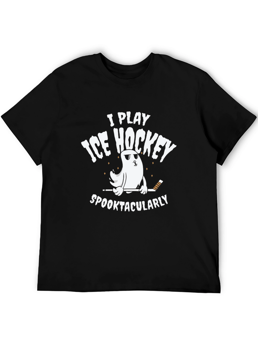 Funny Ice Hockey Ghost T-Shirt - Spooktacular Play