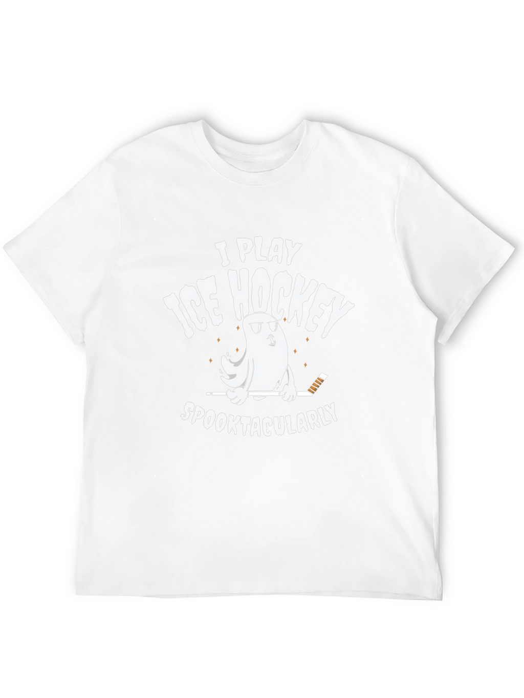 Funny Ice Hockey Ghost T-Shirt - Spooktacular Play