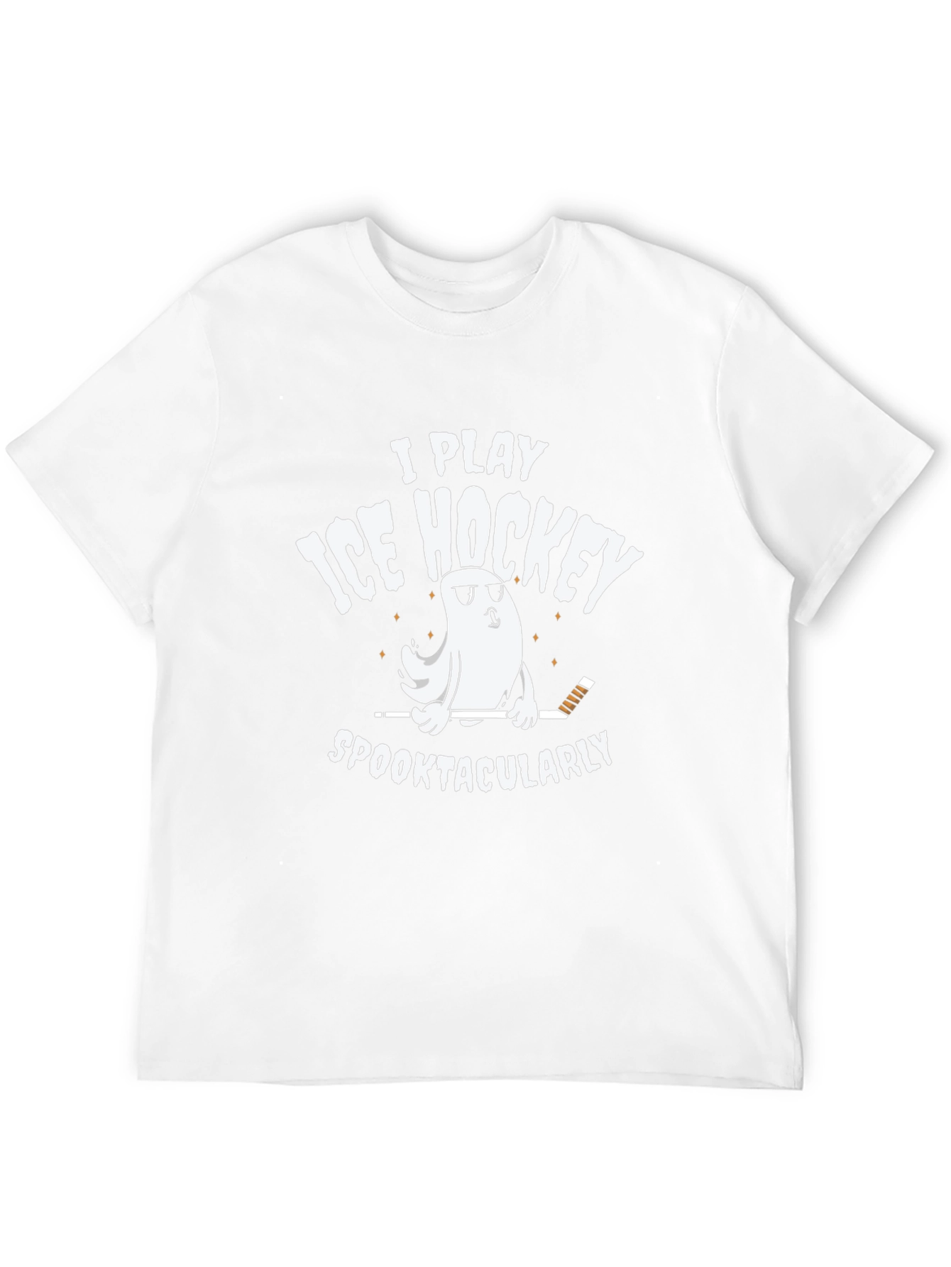 Funny Ice Hockey Ghost T-Shirt - Spooktacular Play