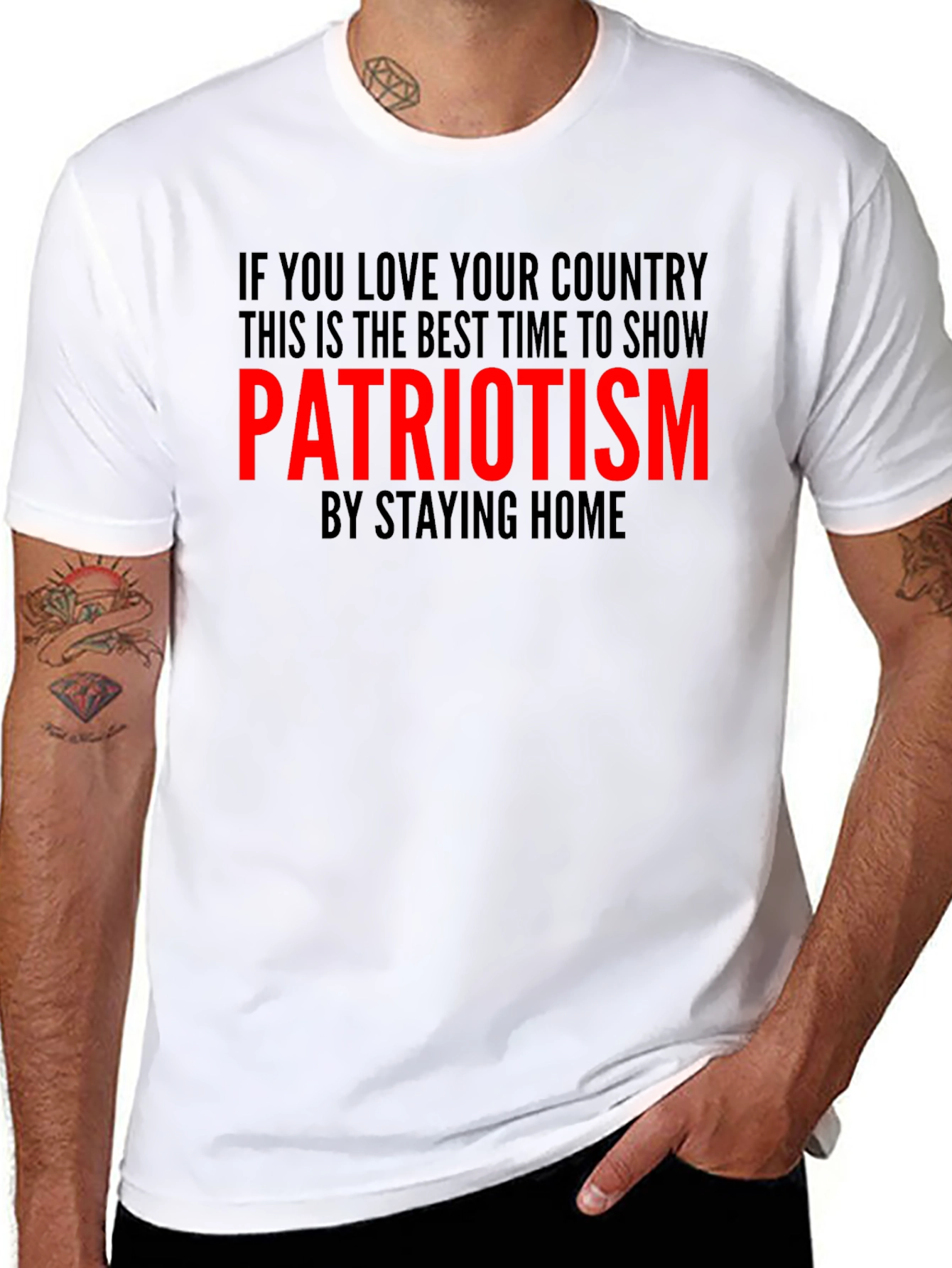 Patriotism Stay Home T-Shirt