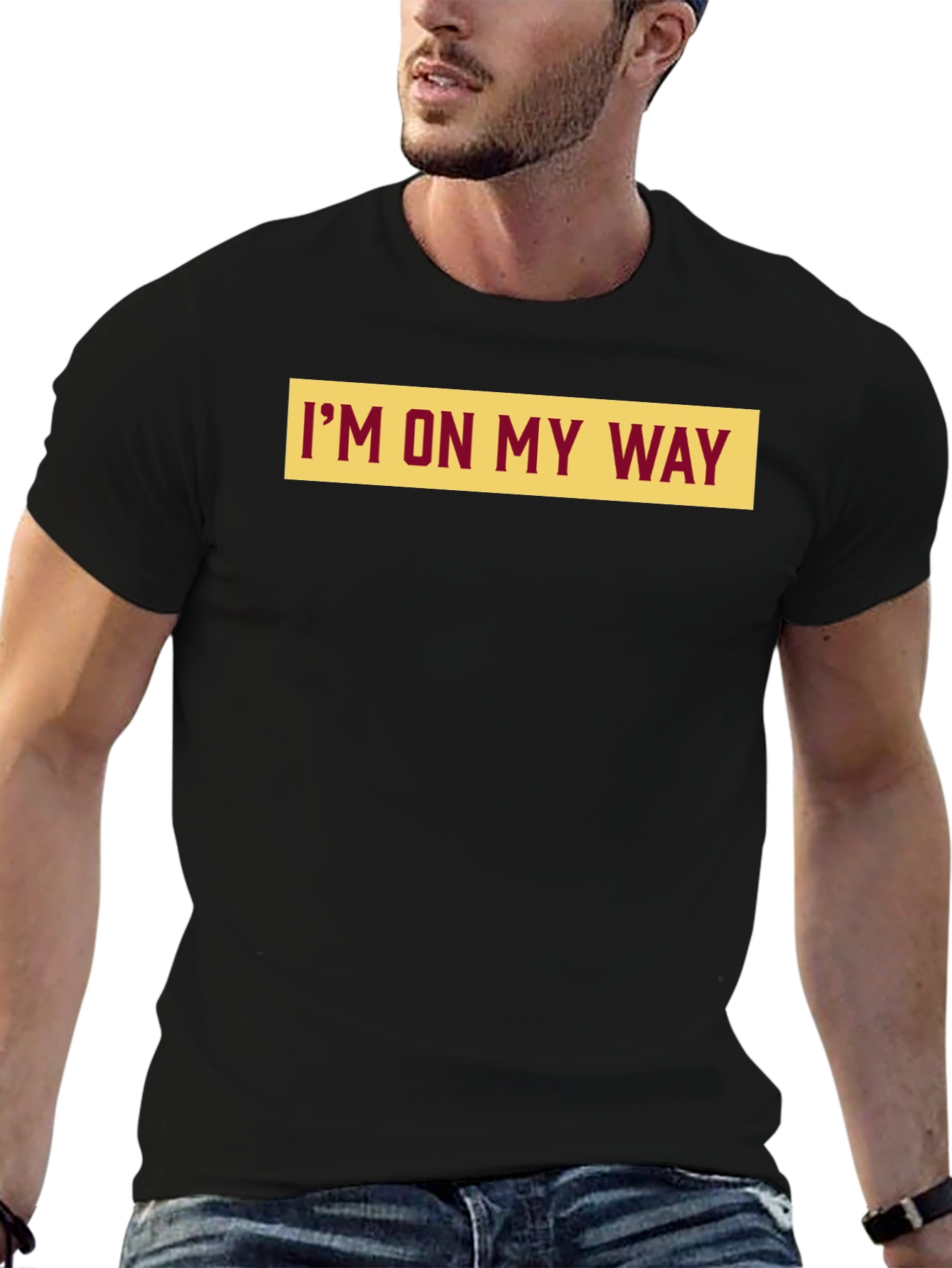 Im on My Way Graphic Tee - Mens Black T-Shirt
