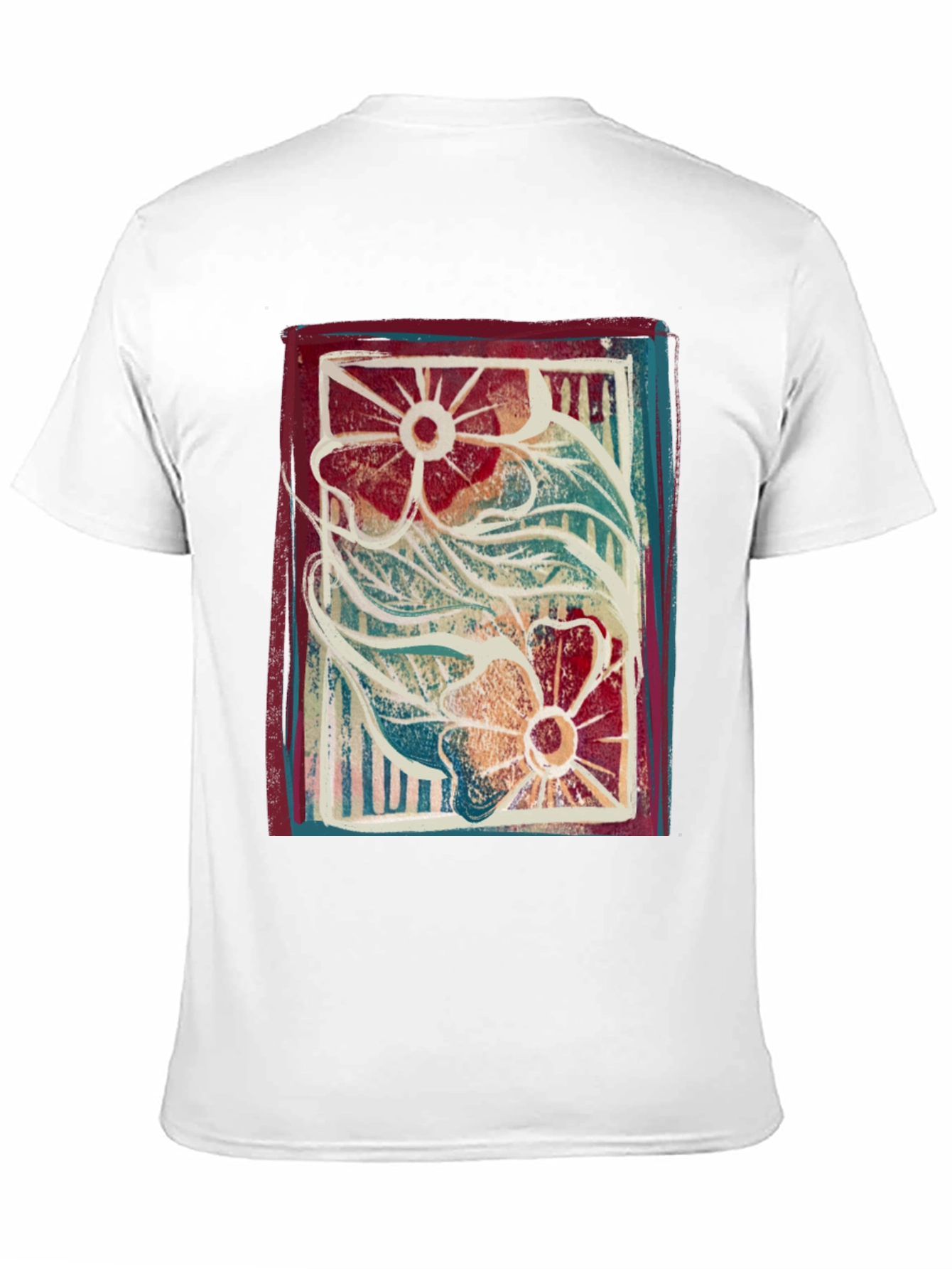 Floral Print Graphic Tee - Artistic Comfort