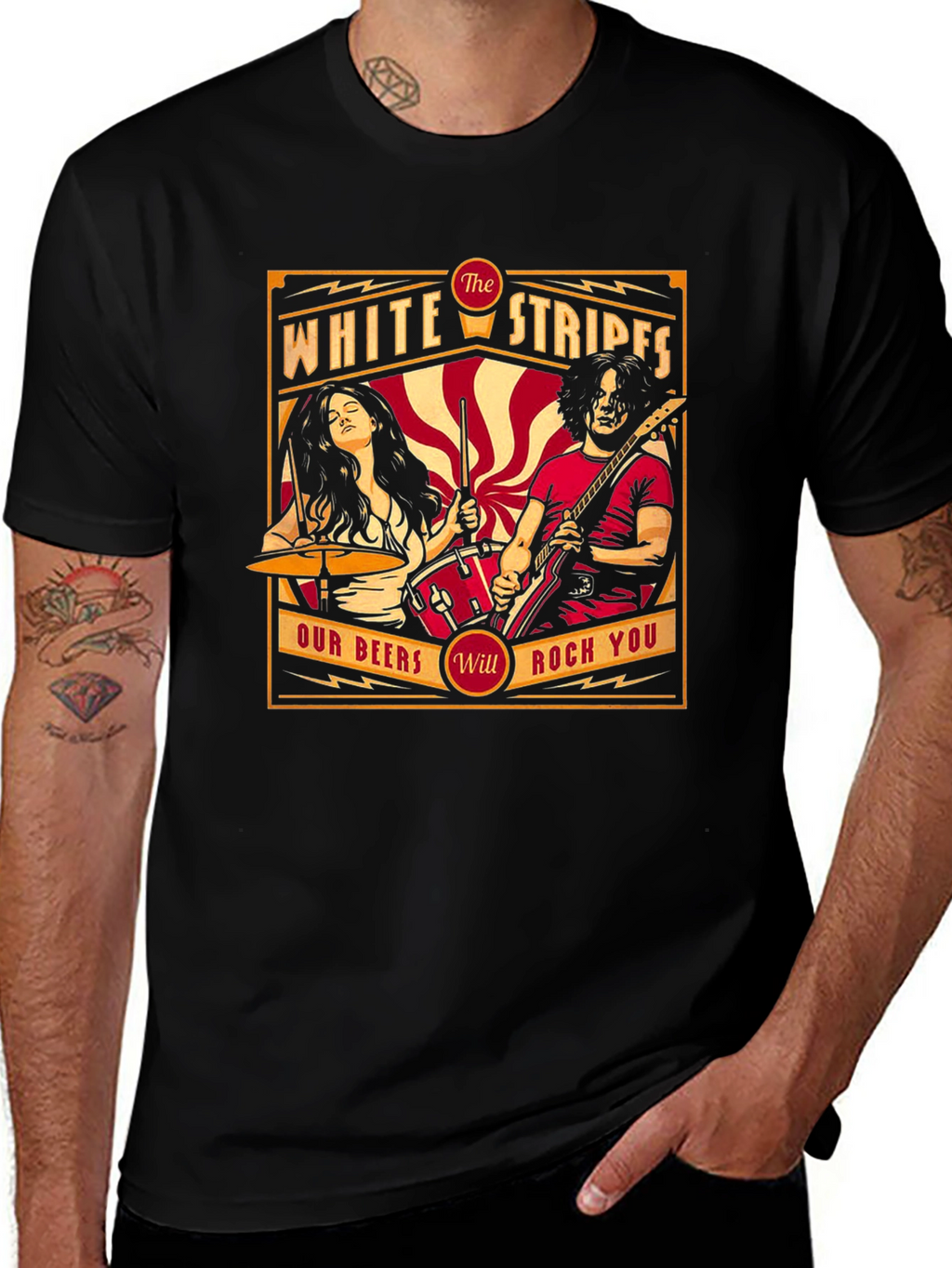 The White Stripes Rock Band Graphic T-Shirt