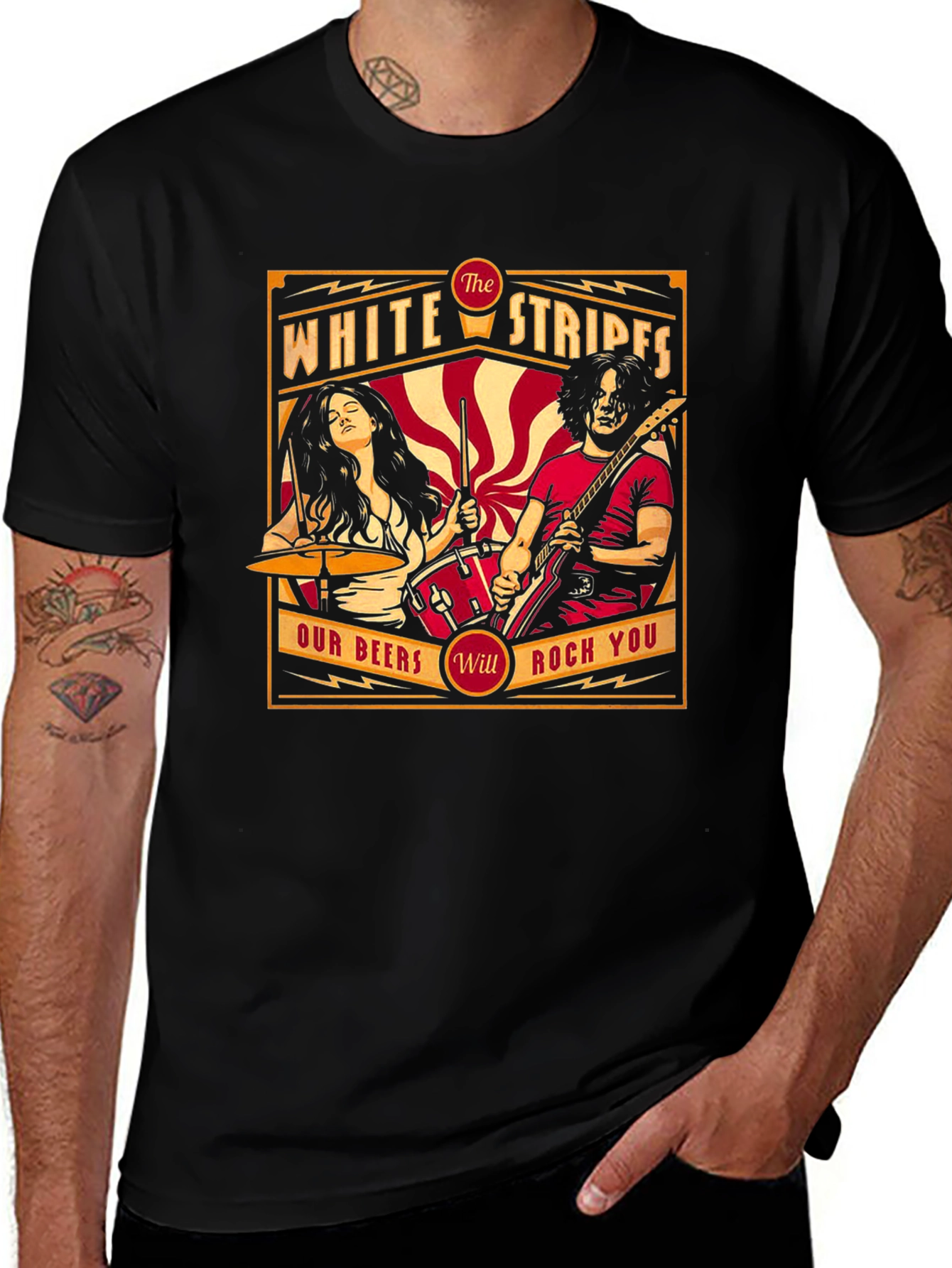 The White Stripes Rock Band Graphic T-Shirt