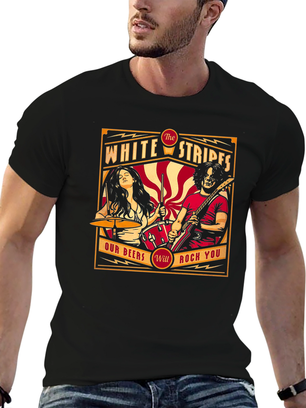 The White Stripes Rock Band Graphic T-Shirt