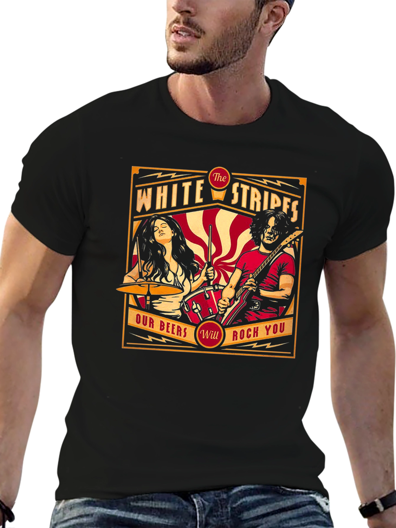 The White Stripes Rock Band Graphic T-Shirt