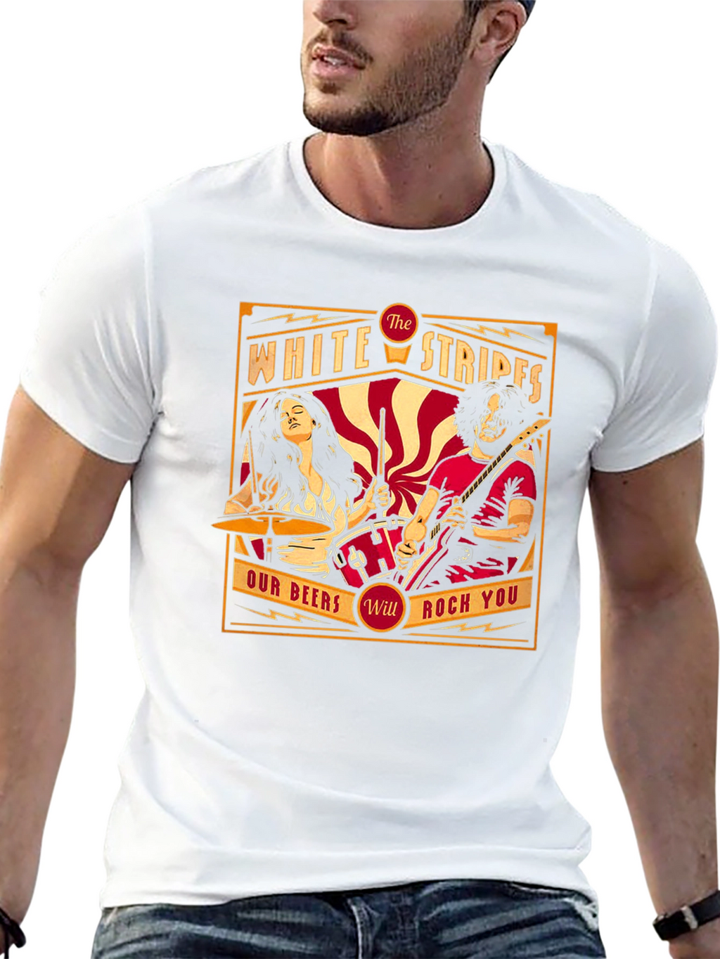 The White Stripes Rock Band Graphic T-Shirt
