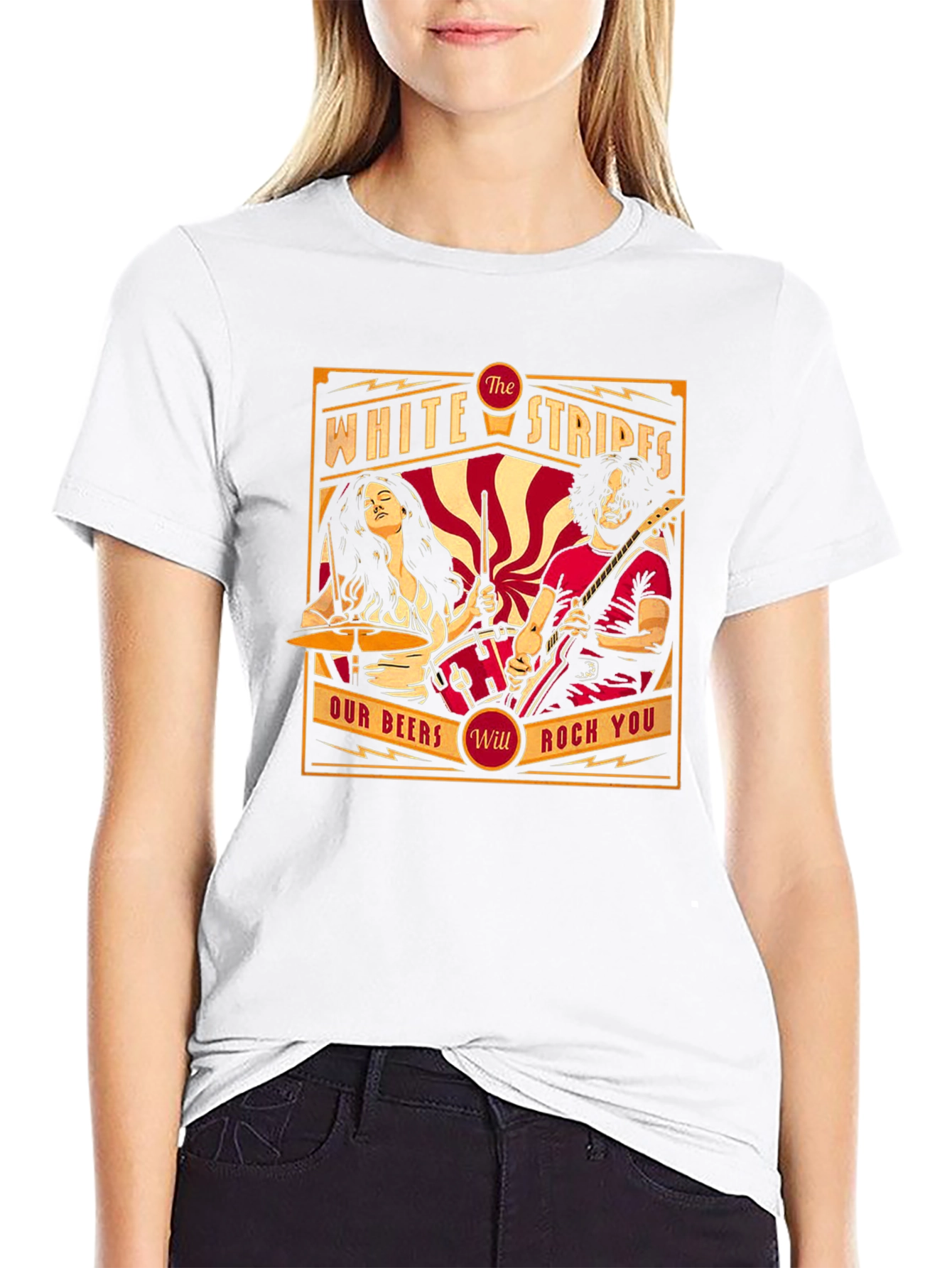 The White Stripes Rock Band Graphic T-Shirt