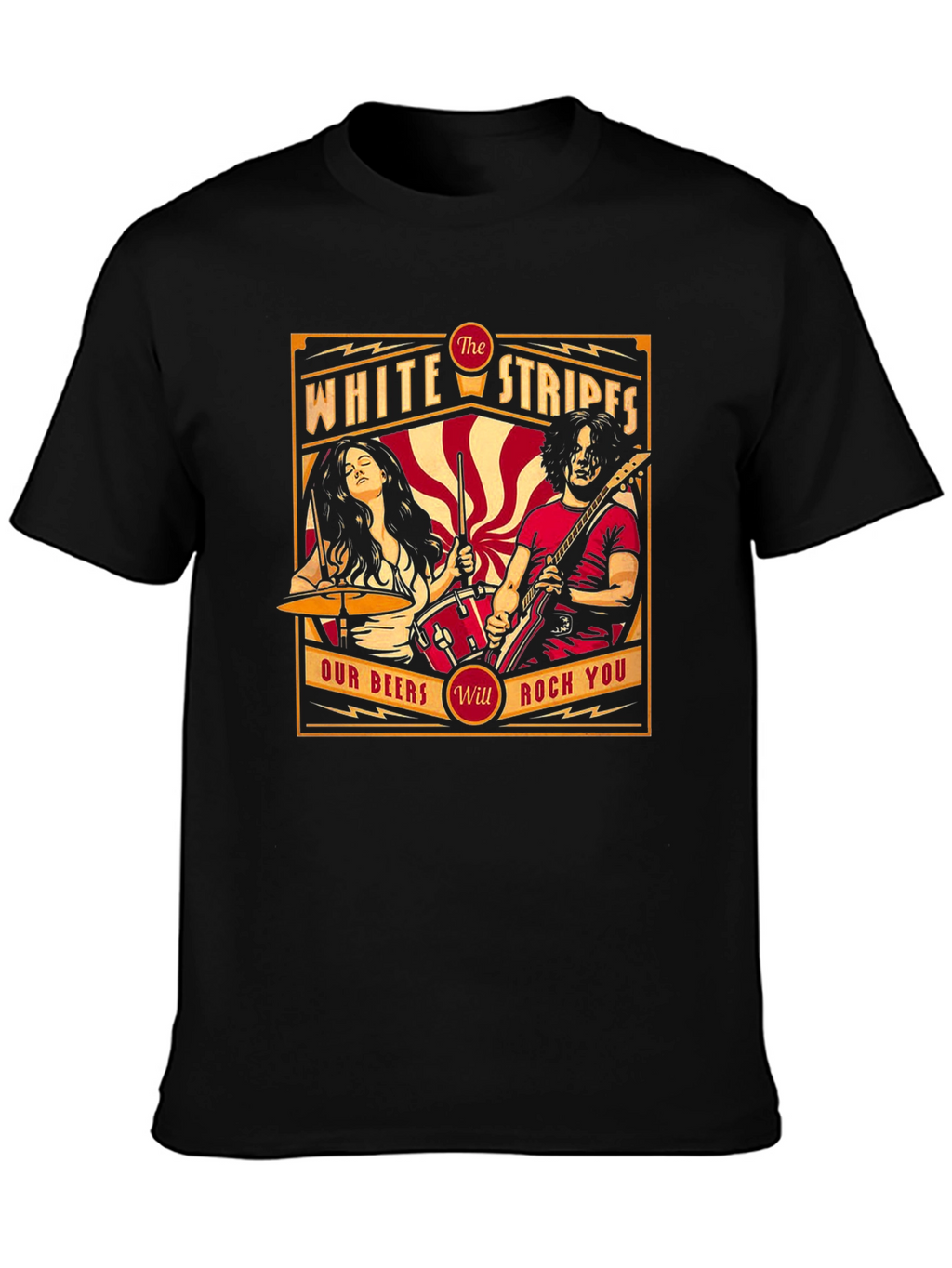 The White Stripes Rock Band Graphic T-Shirt