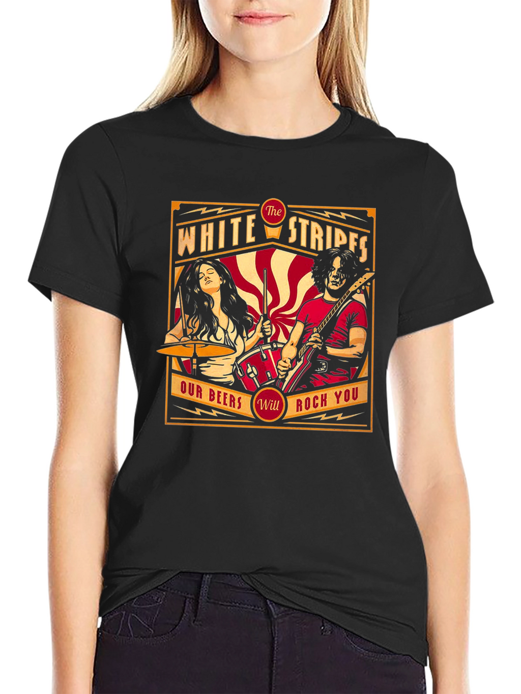 The White Stripes Rock Band Graphic T-Shirt