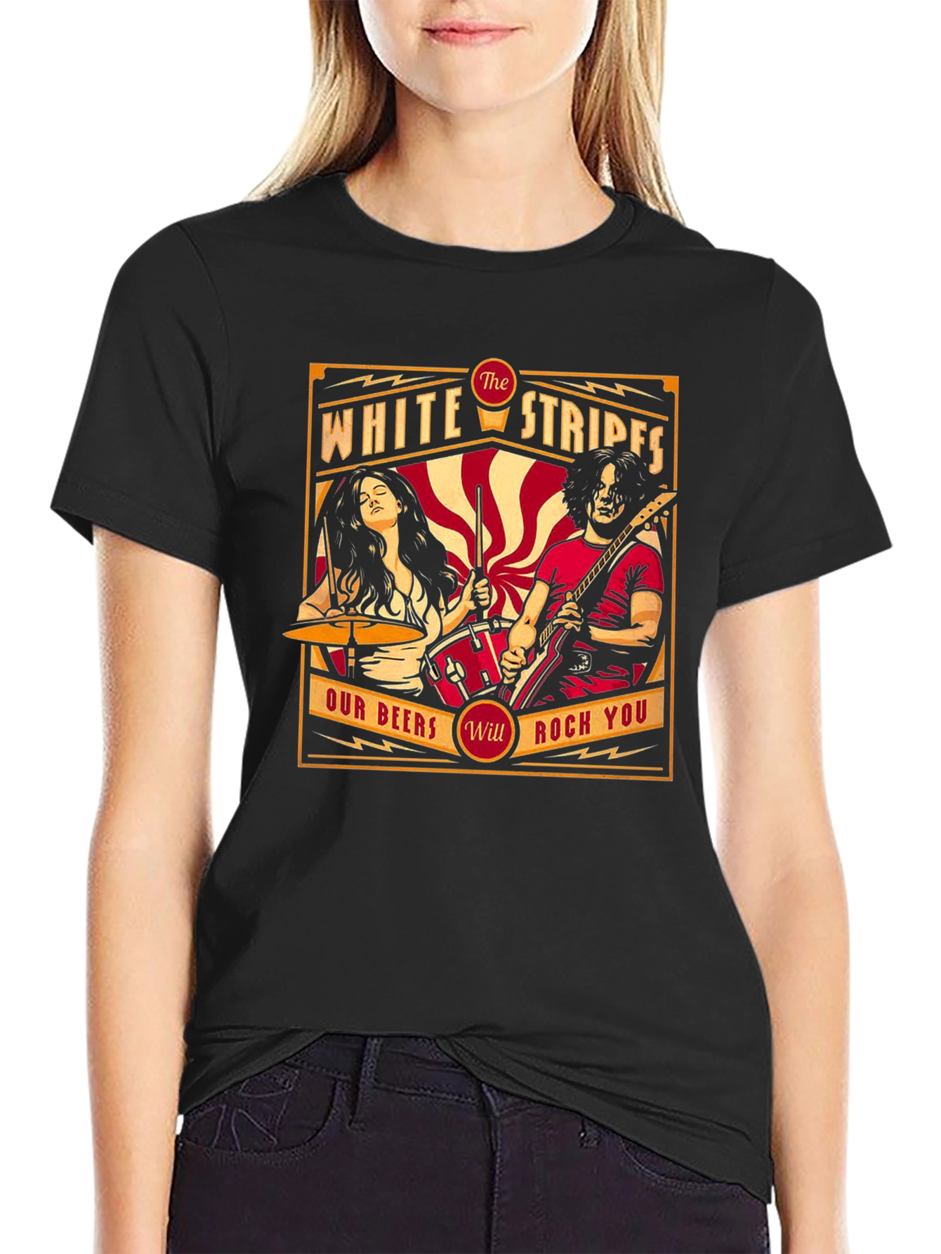The White Stripes Rock Band Graphic T-Shirt