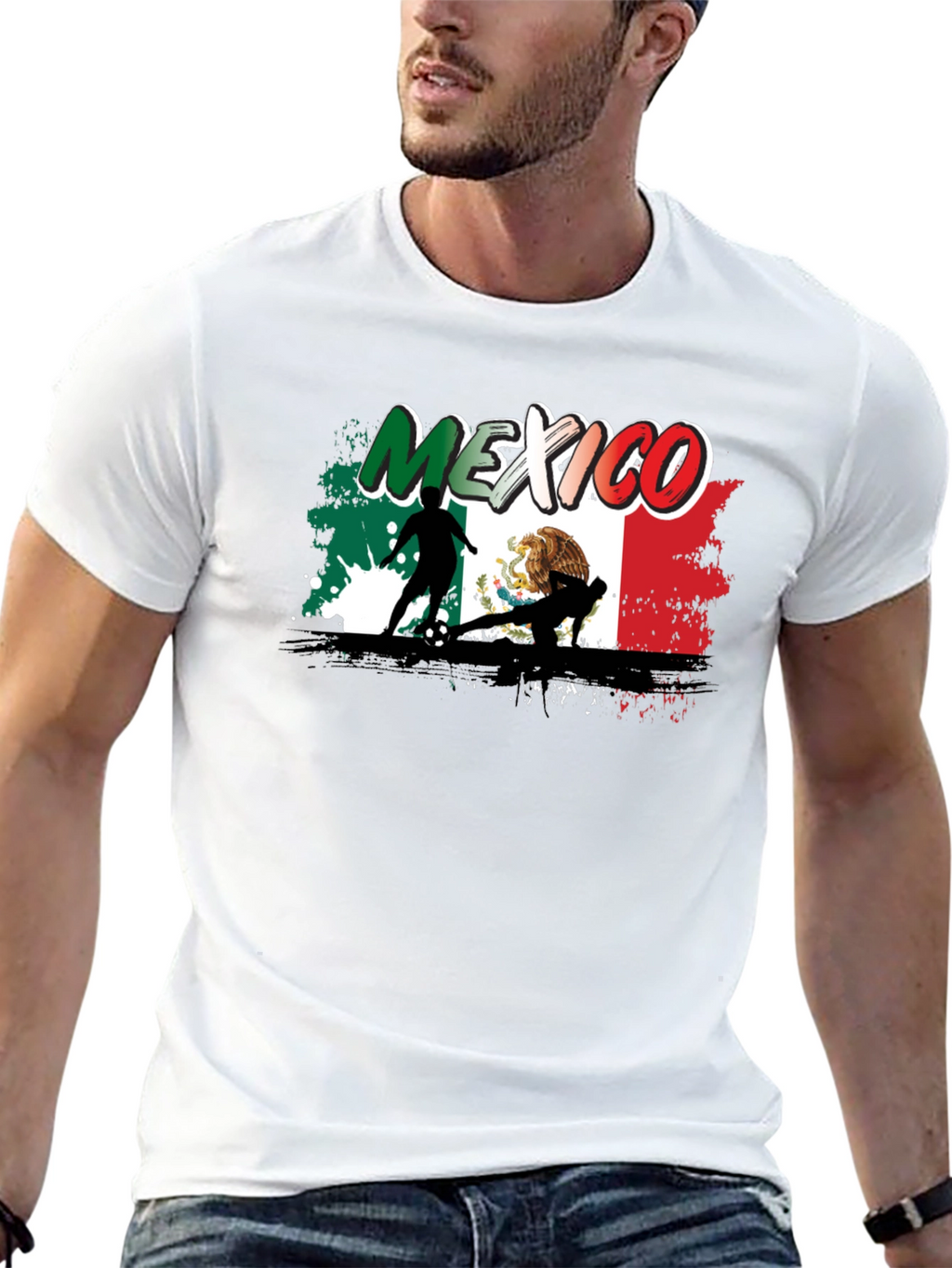 Mexico Soccer T-Shirt: Flag Design