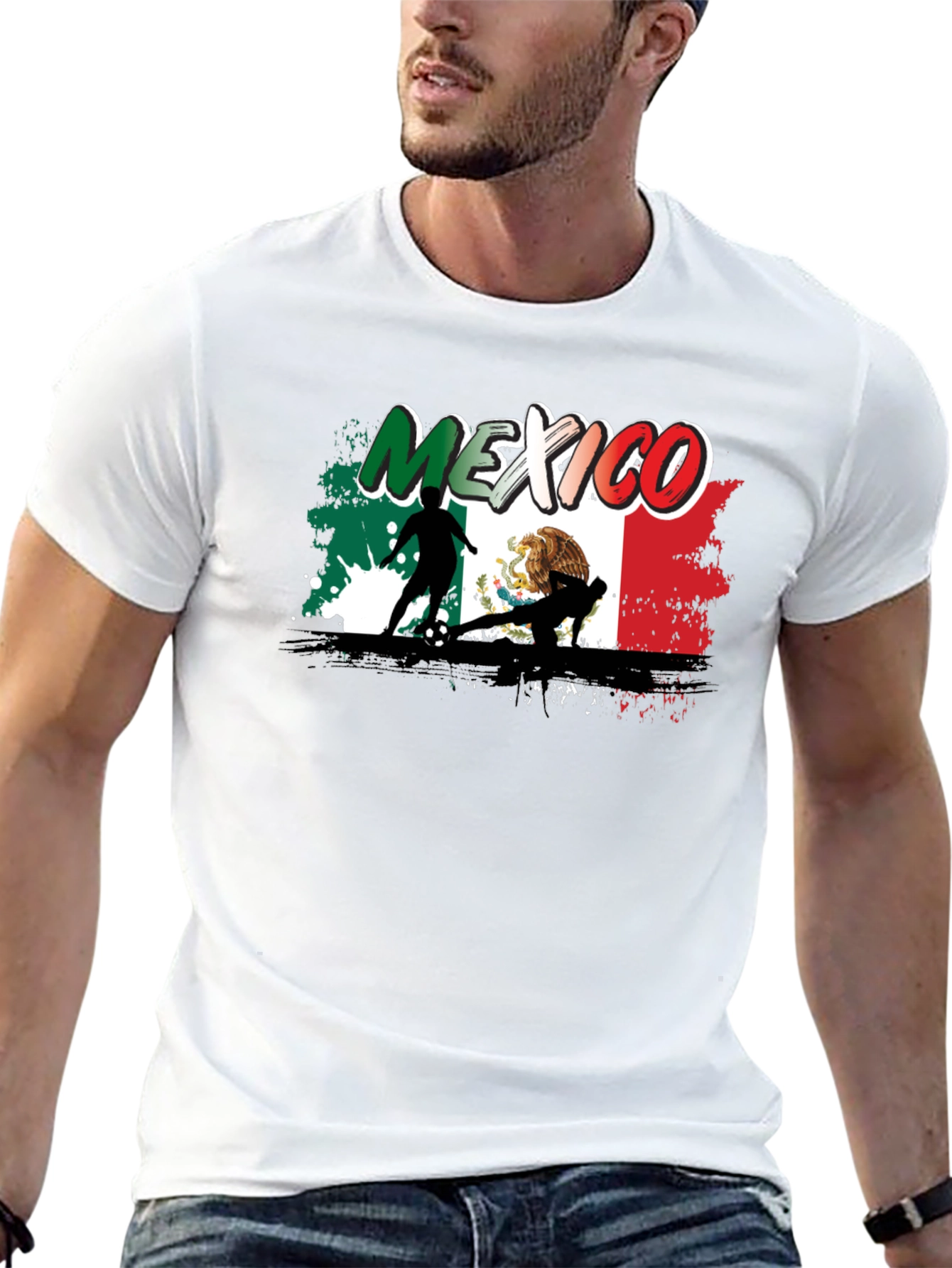 Mexico Soccer T-Shirt: Flag Design