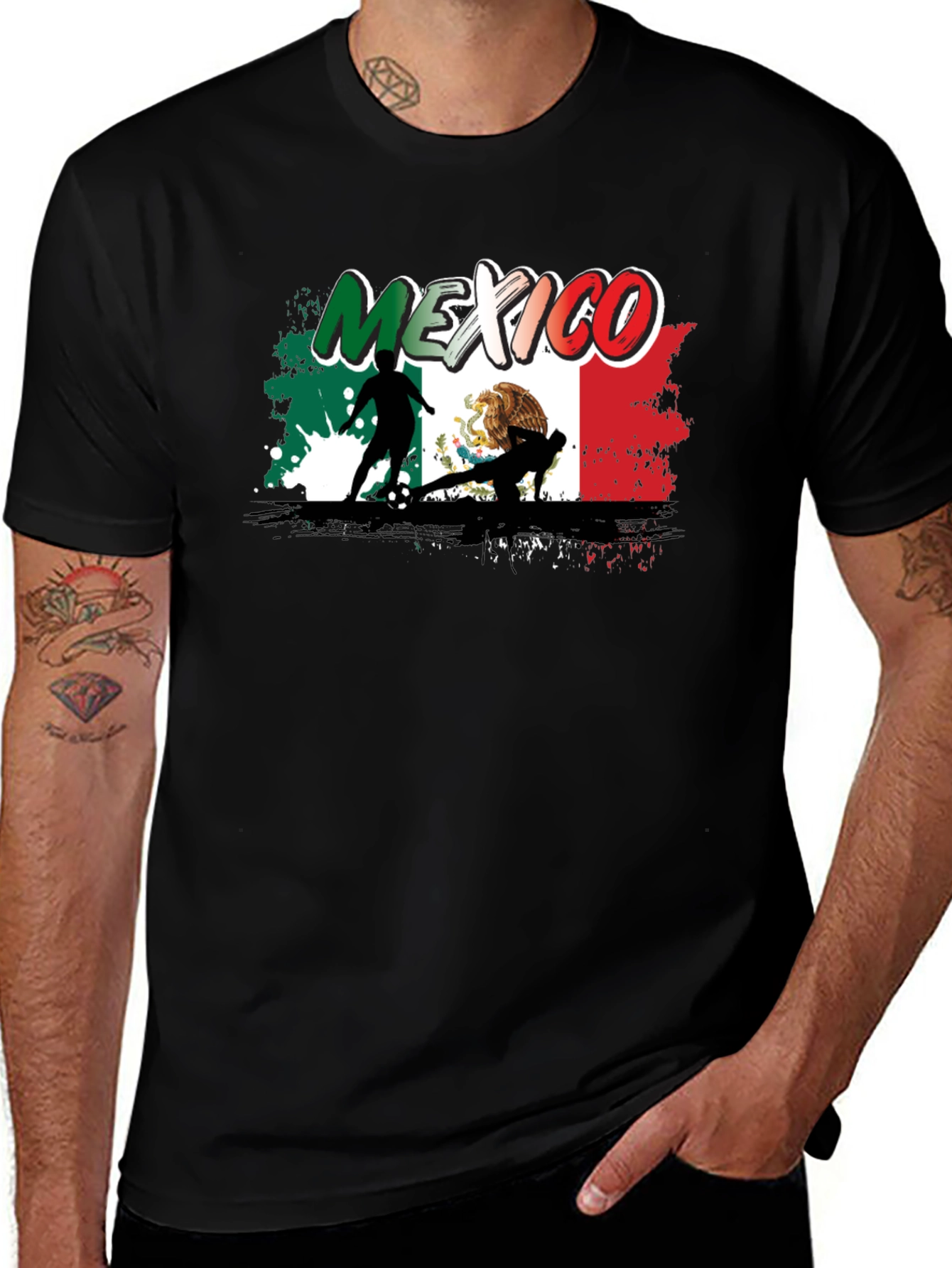 Mexico Soccer T-Shirt: Flag Design