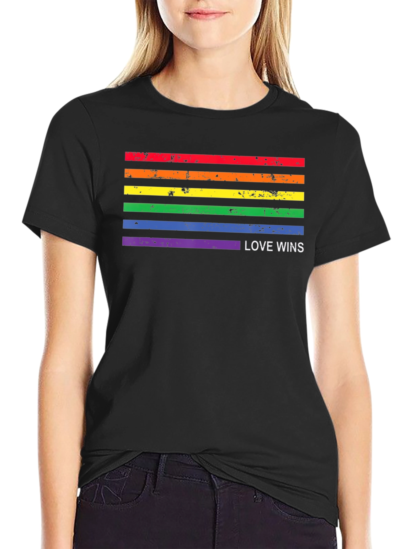 Love Wins Pride Flag T-Shirt - LGBTQ+ Supporter Tee