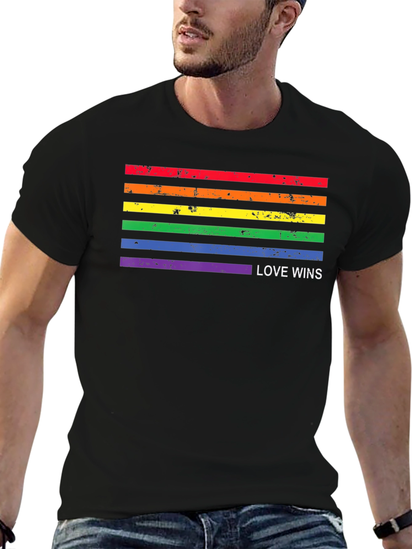 Love Wins Pride Flag T-Shirt - LGBTQ+ Supporter Tee