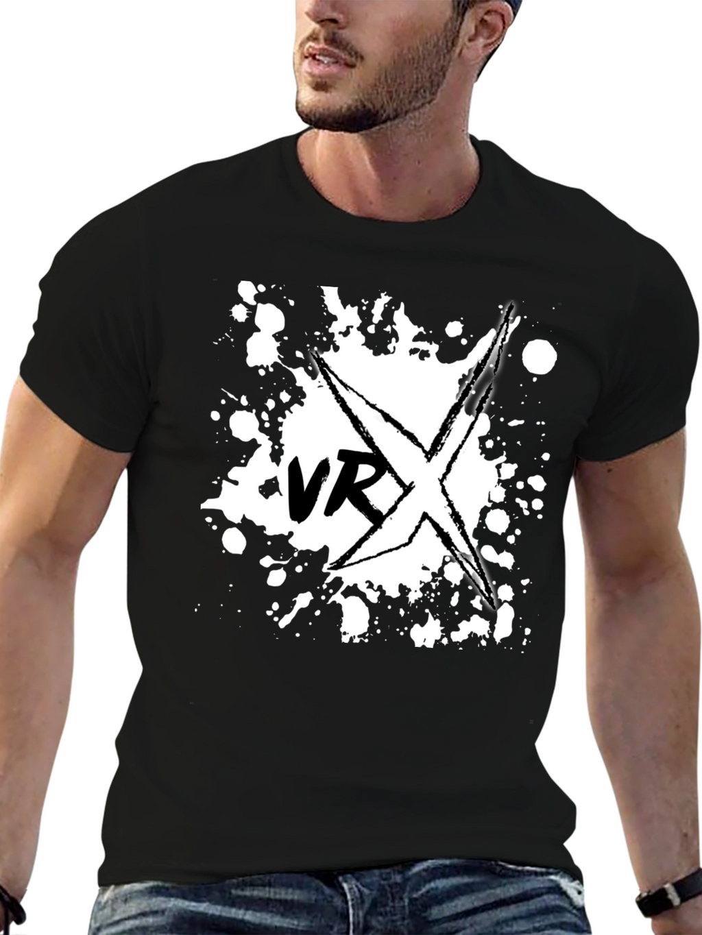 VRX Graphic Tee - Black Cotton T-Shirt