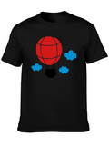 Balloon Graphic T-Shirt - Black Cotton Tee