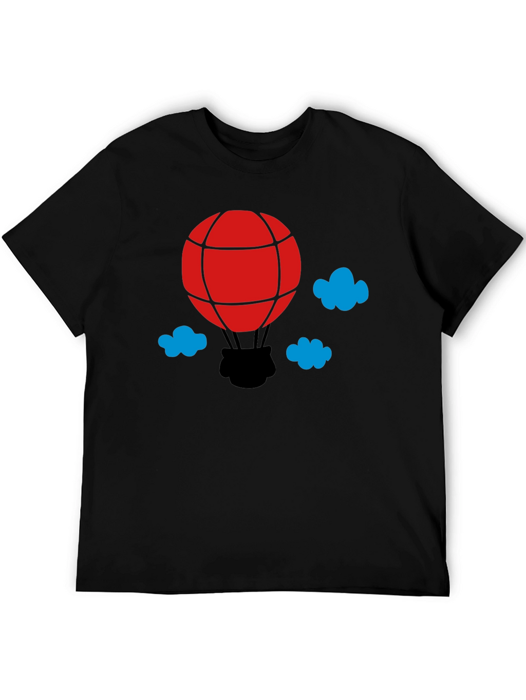 Balloon Graphic T-Shirt - Black Cotton Tee